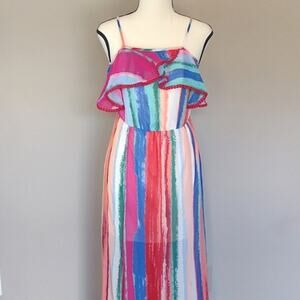 Candie's Multicolor Ruffle Maxi Dress